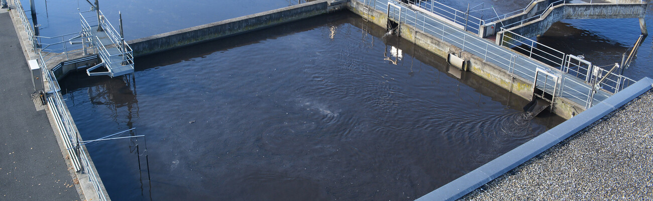 Wastewater treatment plant with a 85,000 population equivalent in Kitzingen.