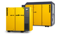 Fluid-injected rotary screw compressors with 1:1 direct drive